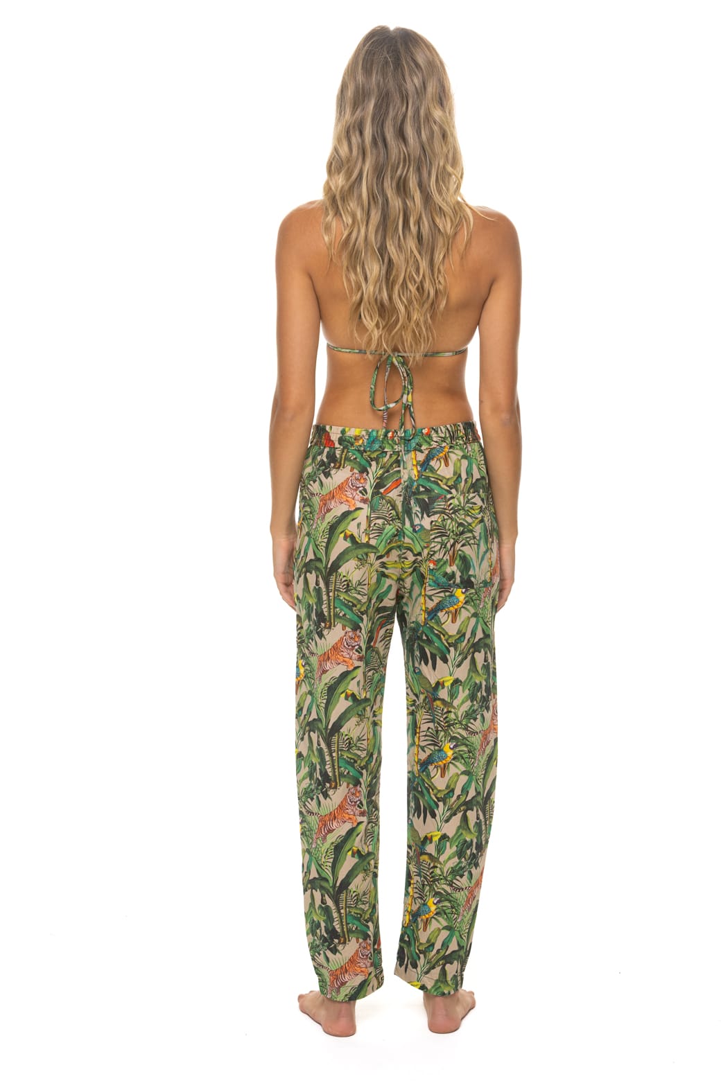 Classic UNISEX COTTON LUXE POPLIN RELAXED PANT - VINTAGE WHITE JUNGLE