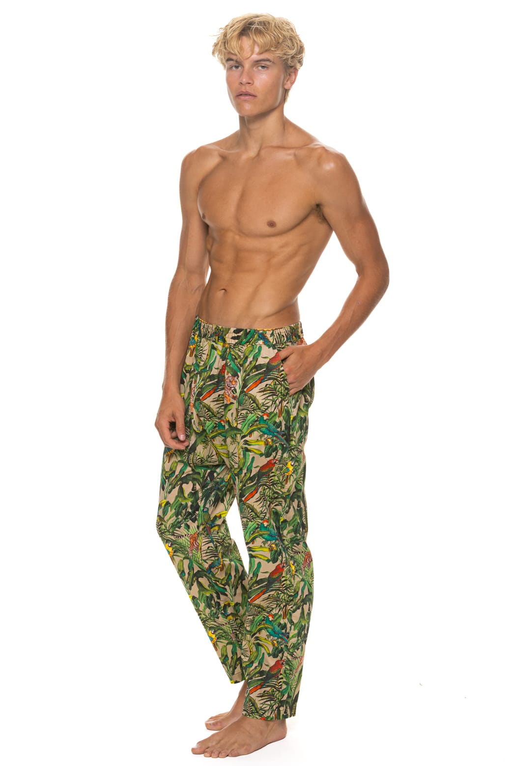 Classic UNISEX COTTON LUXE POPLIN RELAXED PANT - VINTAGE WHITE JUNGLE