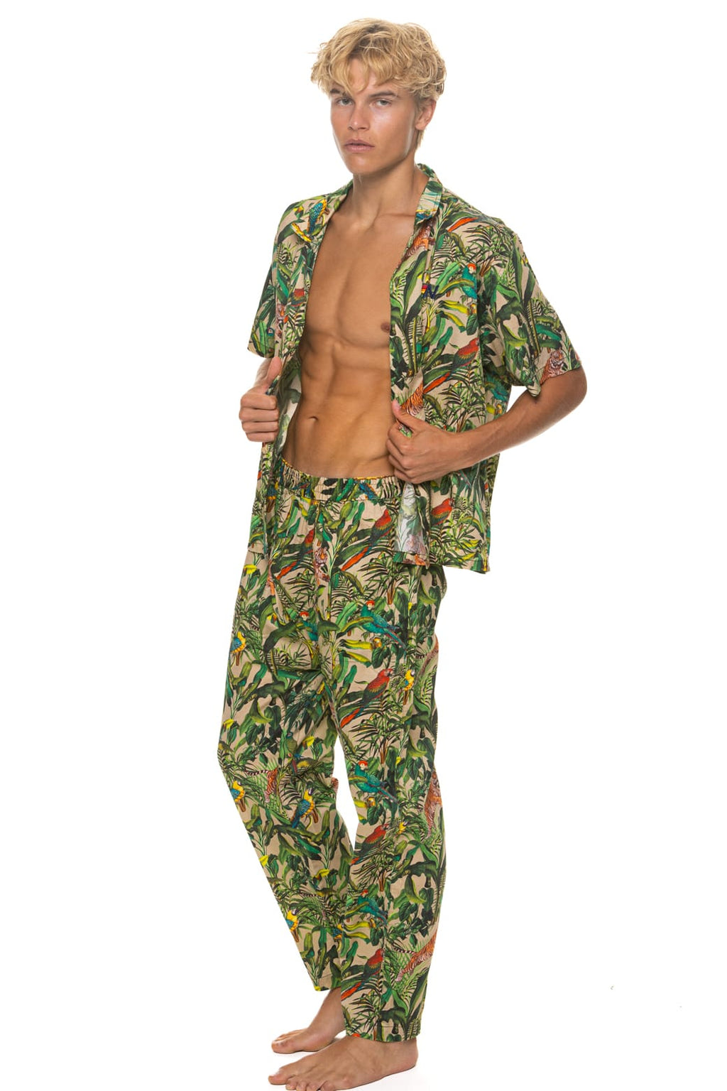 Classic UNISEX COTTON LUXE POPLIN RELAXED PANT - VINTAGE WHITE JUNGLE