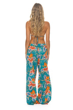 Classic WOMENS COTTON LUXE POPLIN WIDE LEG PANT - BLUE HAWAII
