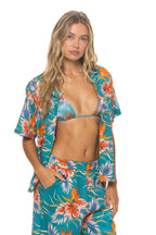Classic UNISEX COTTON LUXE POPLIN RESORT SHIRT - BLUE HAWAII
