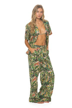 Classic WOMENS COTTON LUXE POPLIN WIDE LEG PANT - VINTAGE WHITE JUNGLE