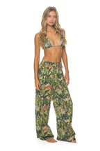 Classic WOMENS COTTON LUXE POPLIN WIDE LEG PANT - VINTAGE WHITE JUNGLE
