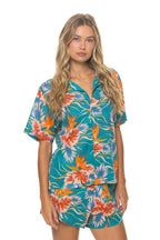 Classic WOMENS COTTON LUXE POPLIN SHORT - BLUE HAWAII