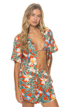 Classic WOMENS COTTON LUXE POPLIN SHORT - RED KAUAI