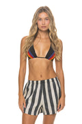 Classic WOMENS COTTON LUXE POPLIN SHORT - VINTAGE BLACK STRIPE