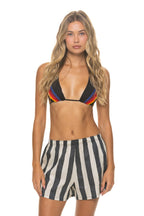 Classic WOMENS COTTON LUXE POPLIN SHORT - VINTAGE BLACK STRIPE
