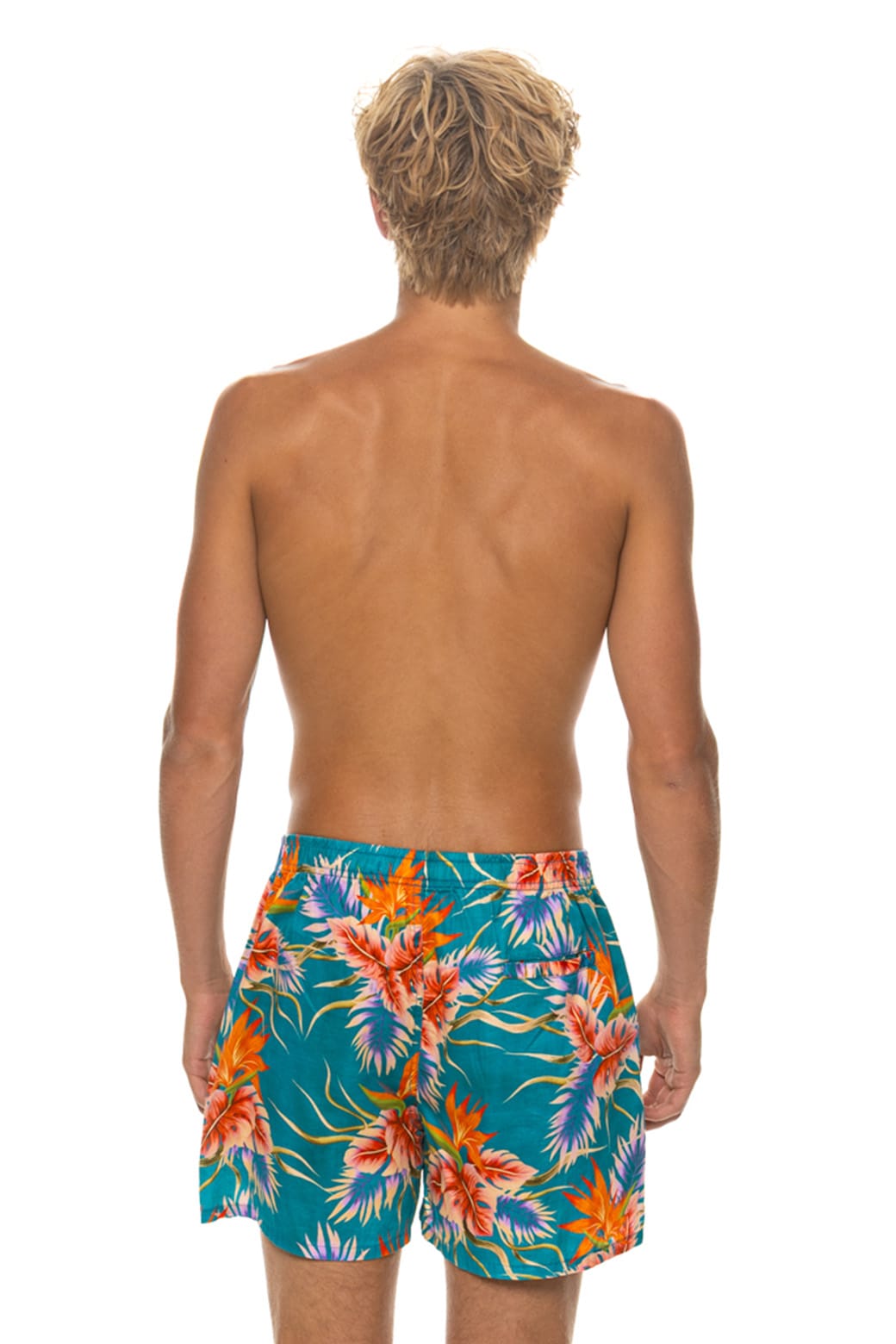 Classic MENS COTTON LUXE POPLIN RELAXED SHORT - BLUE HAWAII