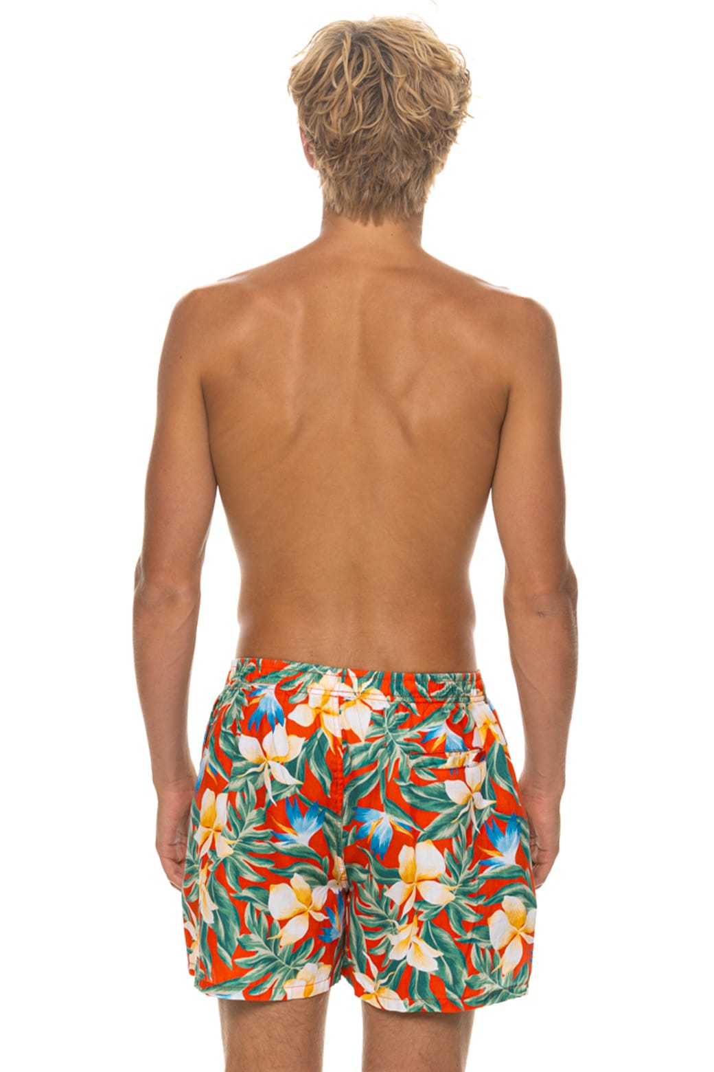 Classic MENS COTTON LUXE POPLIN RELAXED SHORT - RED KAUAI