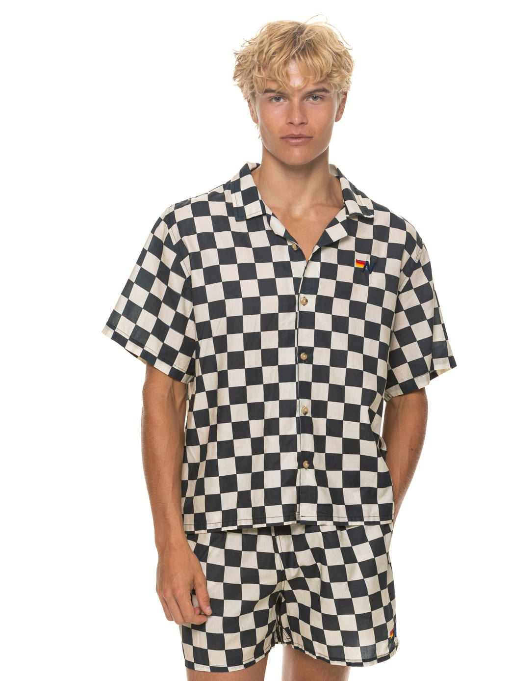 Classic MENS COTTON LUXE POPLIN RELAXED SHORT - VINTAGE BLACK CHECK