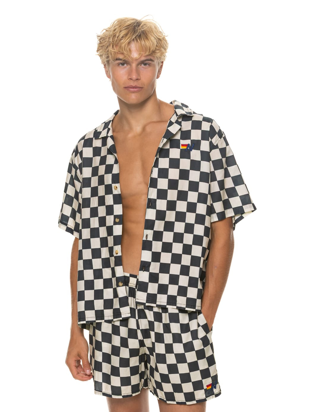 Classic MENS COTTON LUXE POPLIN RELAXED SHORT - VINTAGE BLACK CHECK