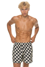 Classic MENS COTTON LUXE POPLIN RELAXED SHORT - VINTAGE BLACK CHECK