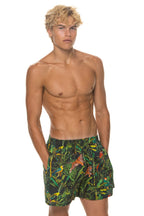 Classic MENS COTTON LUXE POPLIN RELAXED SHORT - VINTAGE BLACK JUNGLE