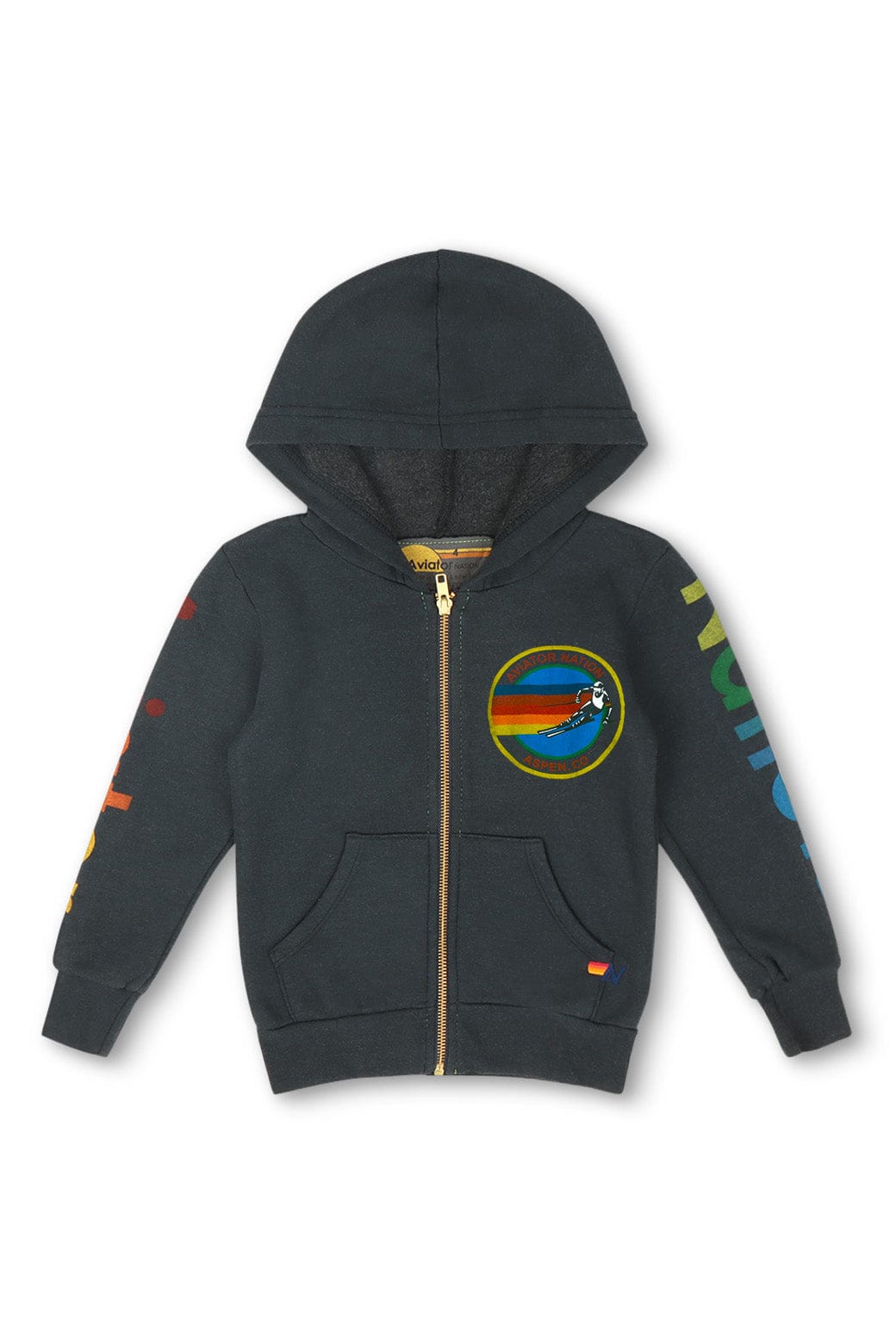 Classic KIDS AVIATOR NATION ASPEN ZIP HOODIE - CHARCOAL