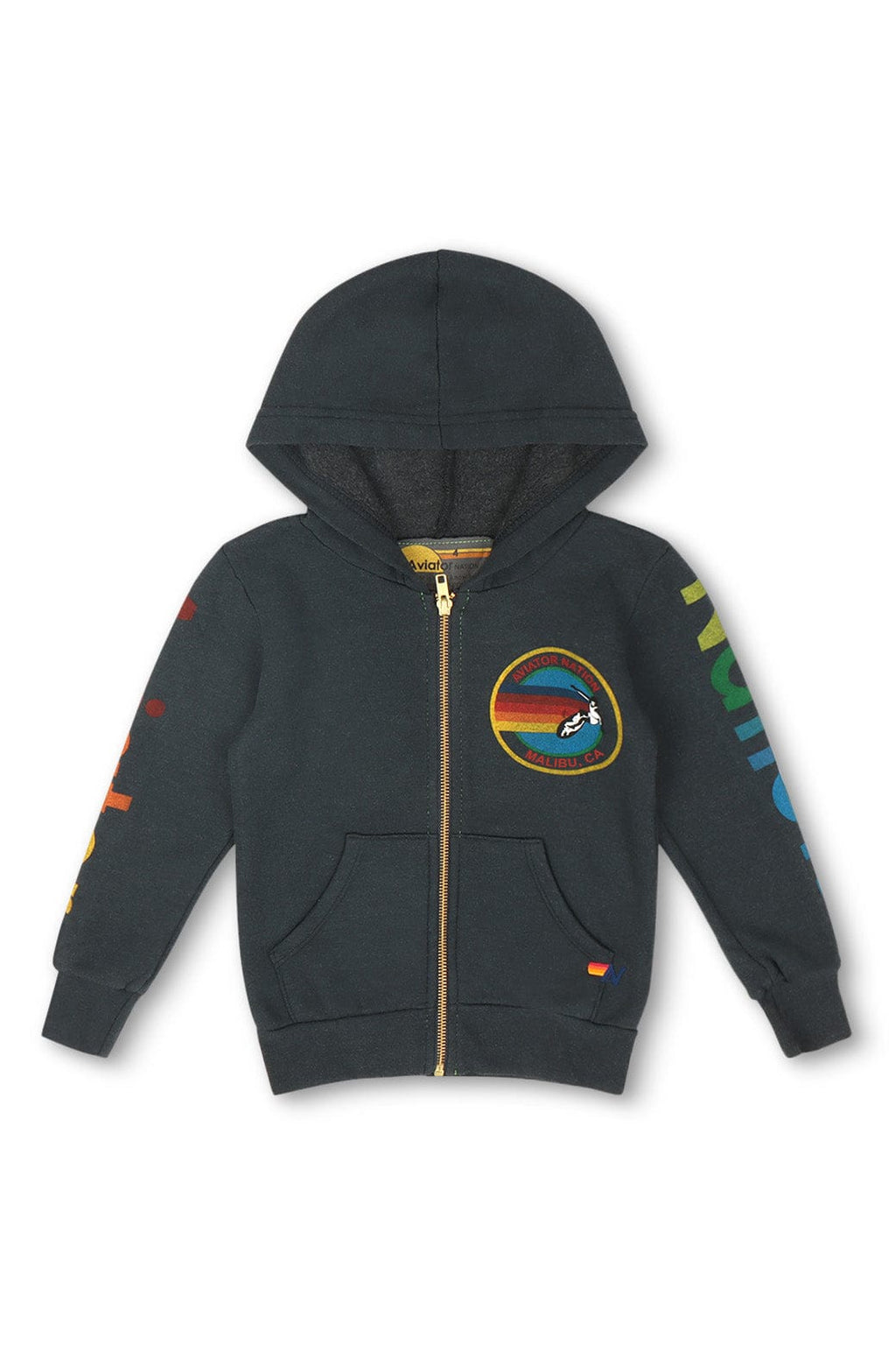 Classic KIDS AVIATOR NATION MALIBU ZIP HOODIE - CHARCOAL