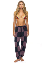 Classic CHECK QUILTED SWEATPANTS - CHARCOAL MOCHA