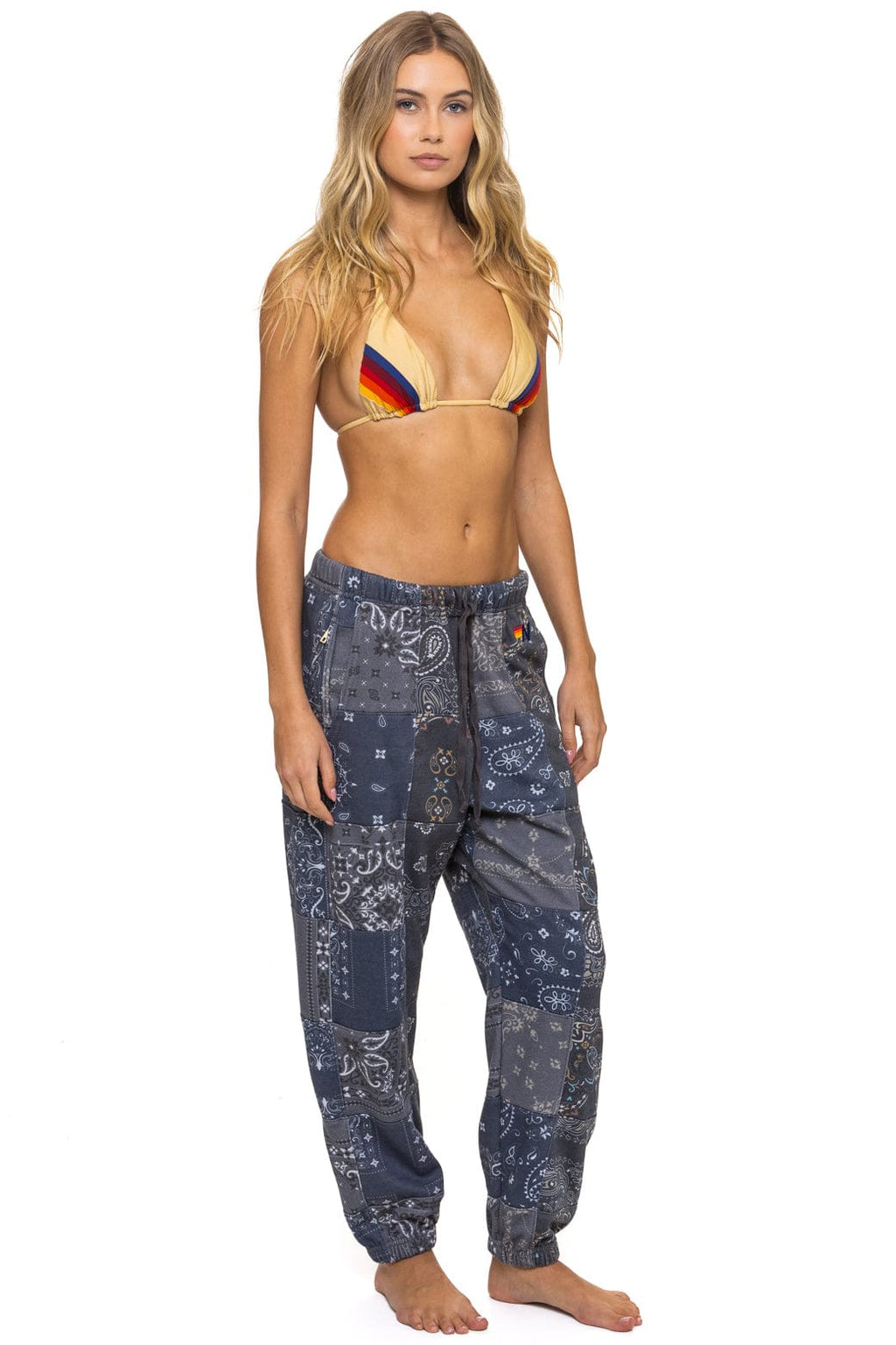 Classic BANDANA QUILTED SWEATPANTS - CHARCOAL