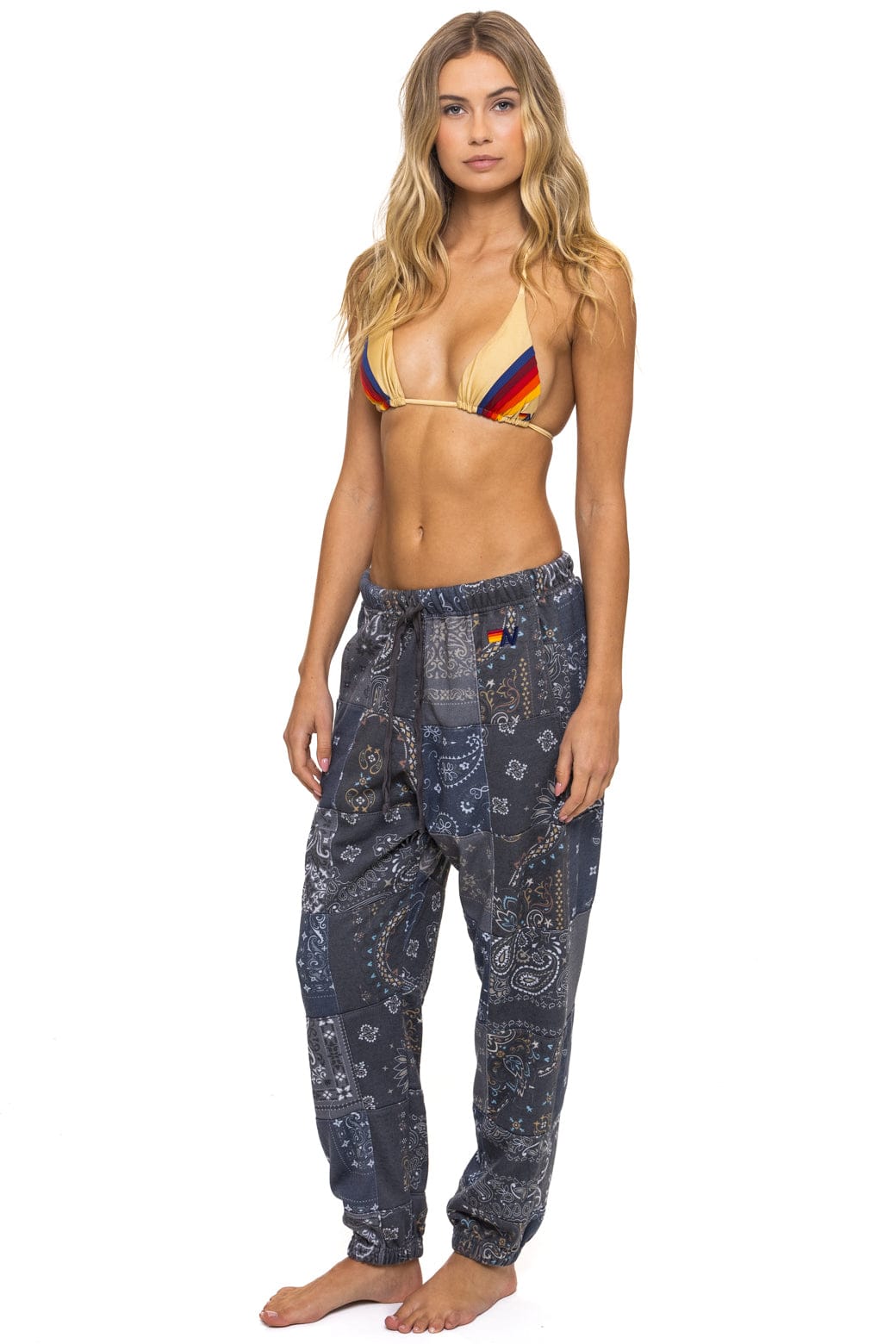 Classic BANDANA QUILTED SWEATPANTS - CHARCOAL