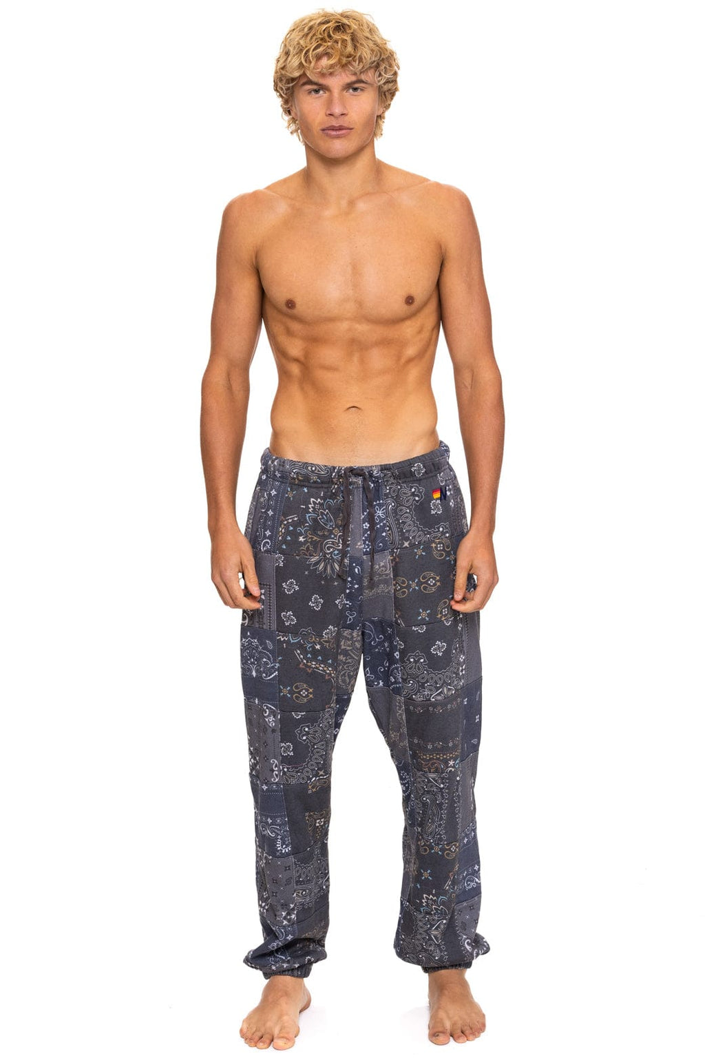 Classic BANDANA QUILTED SWEATPANTS - CHARCOAL