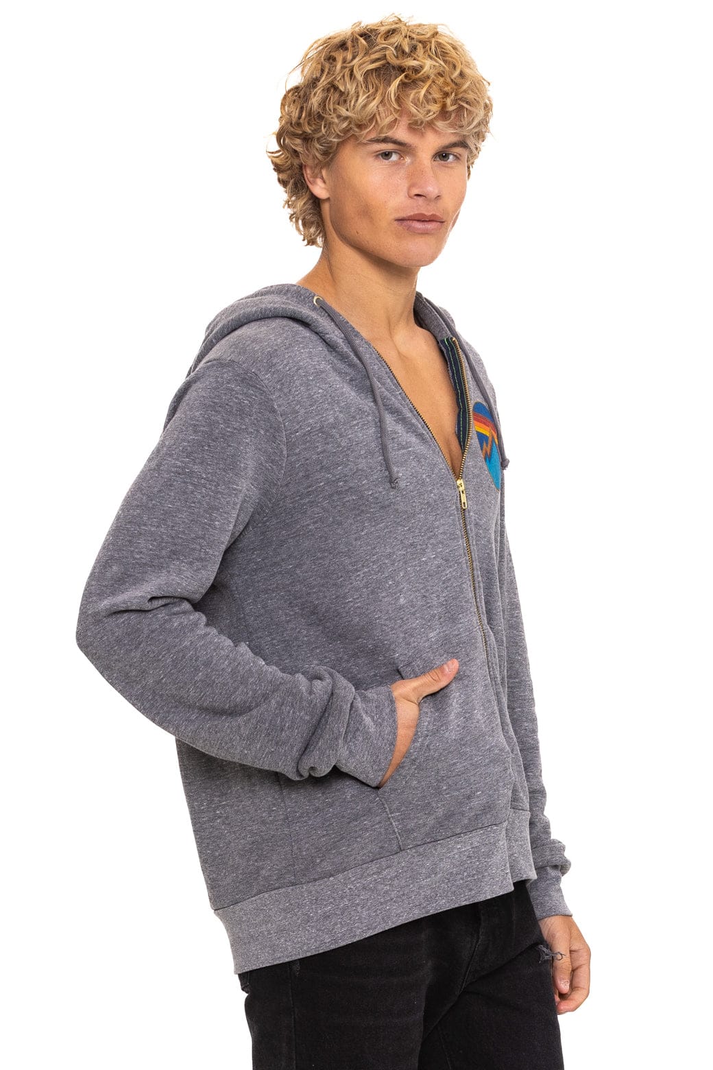 Classic ALL SEASONS CIRCLE ZIP HOODIE - HEATHER GREY