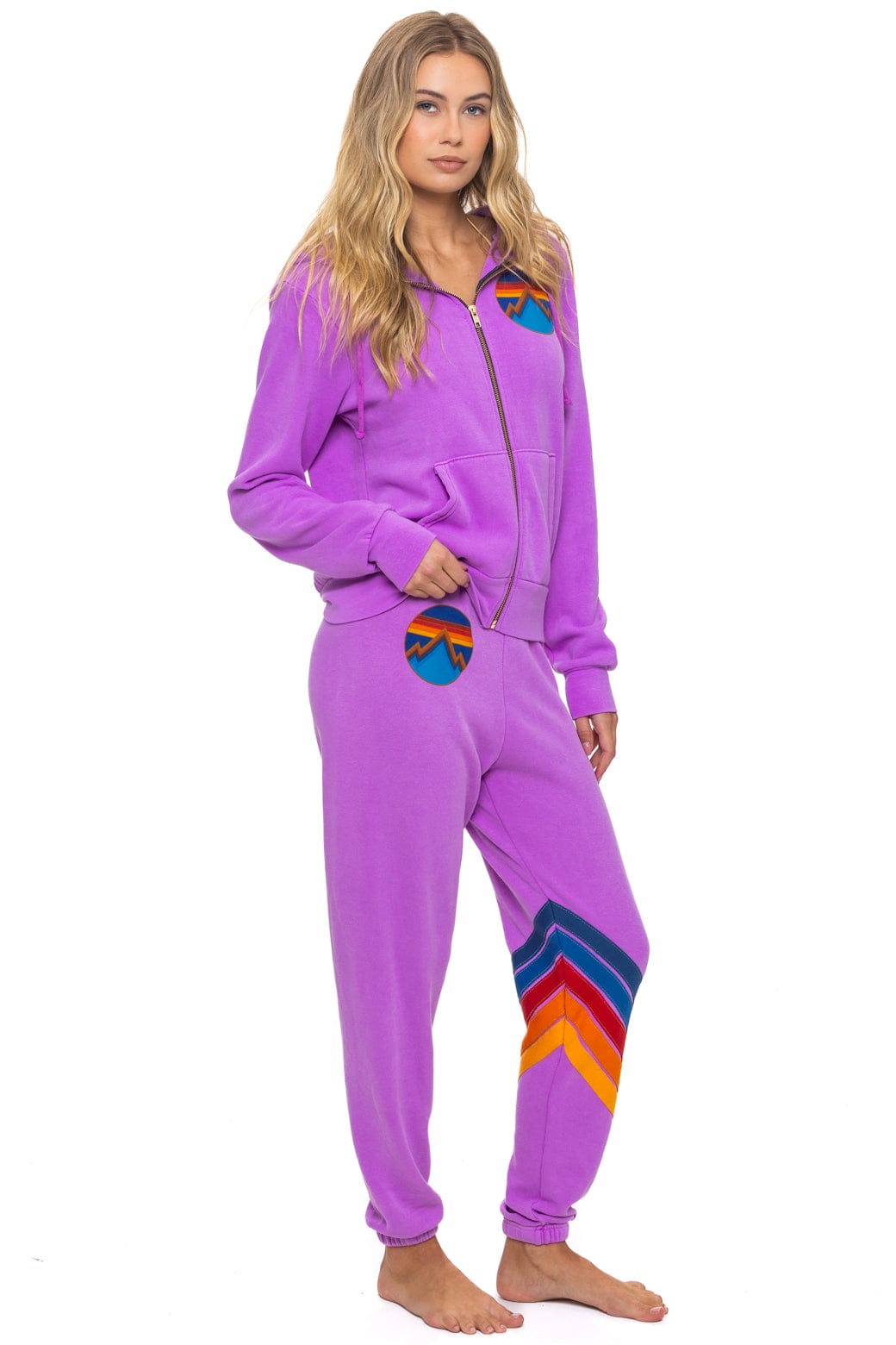 Classic ALL SEASONS CIRCLE ZIP HOODIE - NEON PURPLE