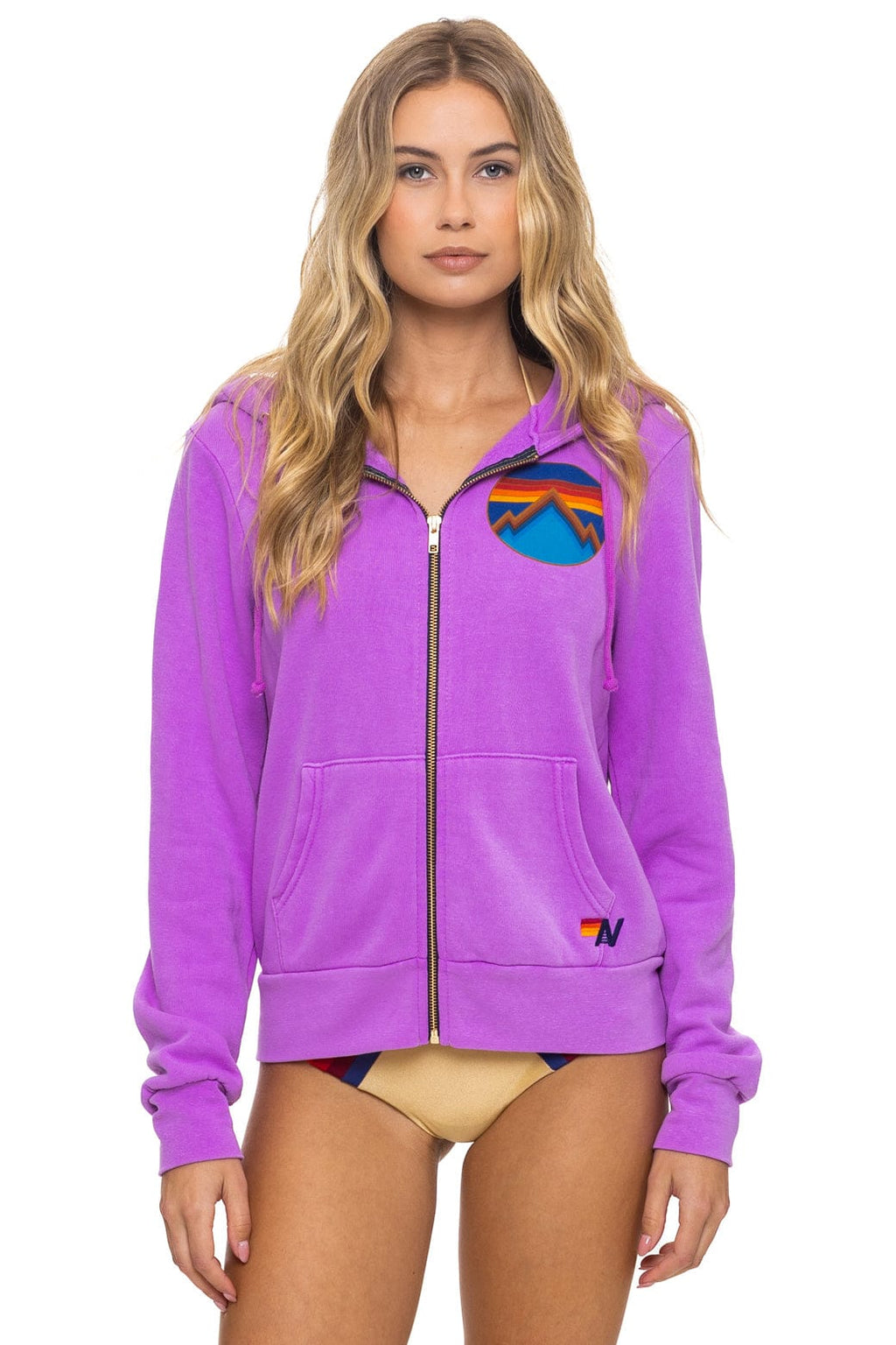 Classic ALL SEASONS CIRCLE ZIP HOODIE - NEON PURPLE