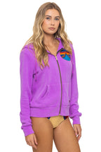 Classic ALL SEASONS CIRCLE ZIP HOODIE - NEON PURPLE