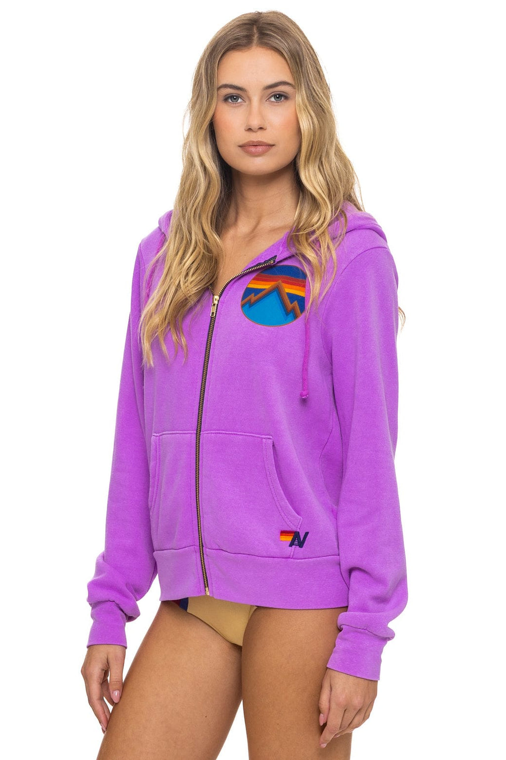 Classic ALL SEASONS CIRCLE ZIP HOODIE - NEON PURPLE