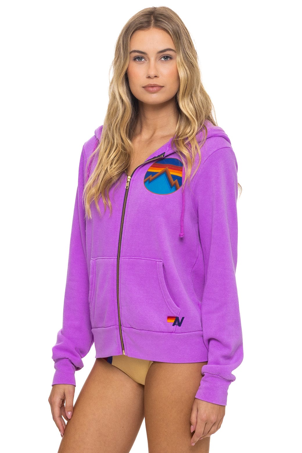 Classic ALL SEASONS CIRCLE ZIP HOODIE - NEON PURPLE