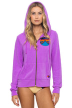 Classic ALL SEASONS CIRCLE ZIP HOODIE - NEON PURPLE