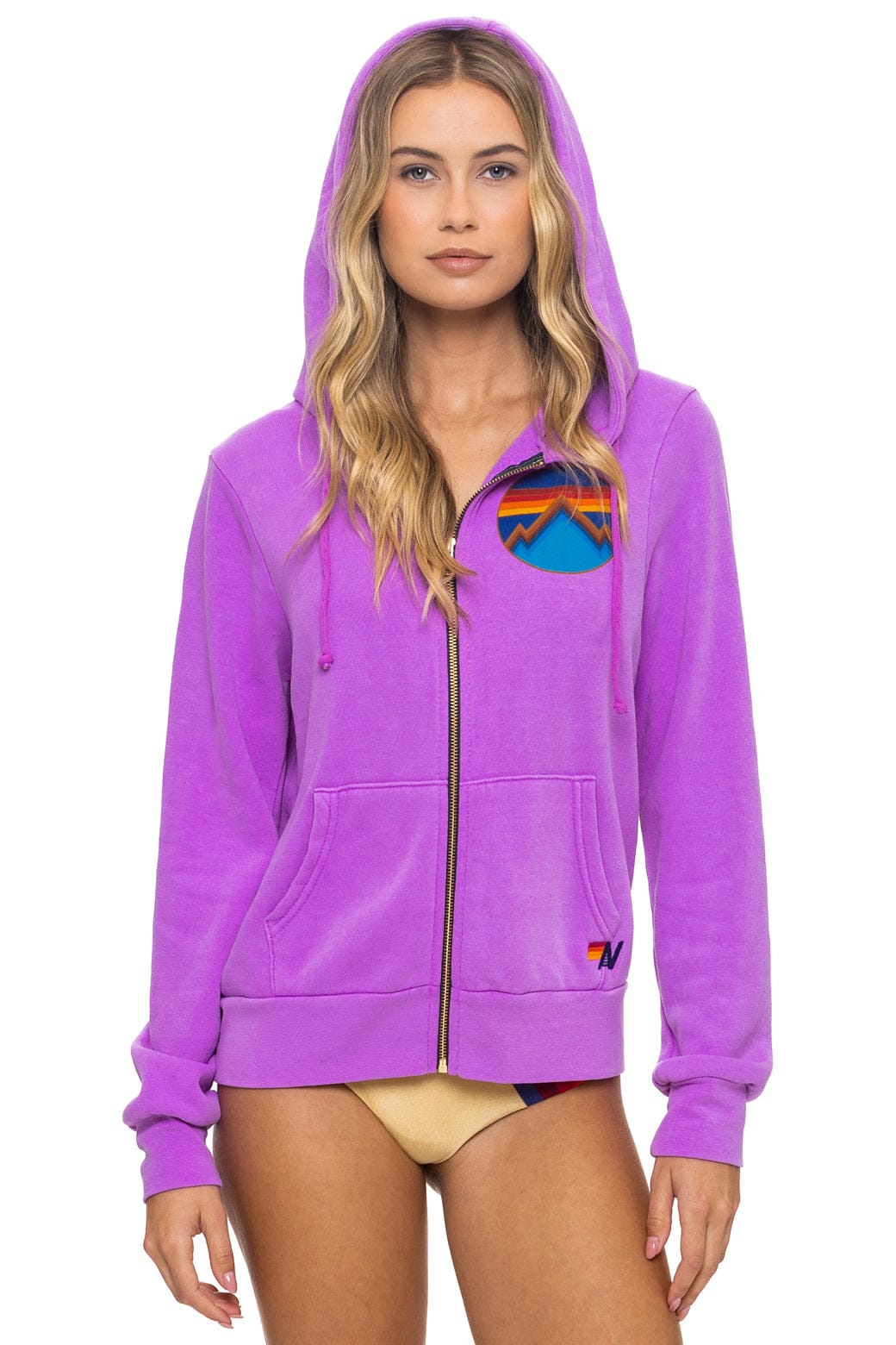 Classic ALL SEASONS CIRCLE ZIP HOODIE - NEON PURPLE