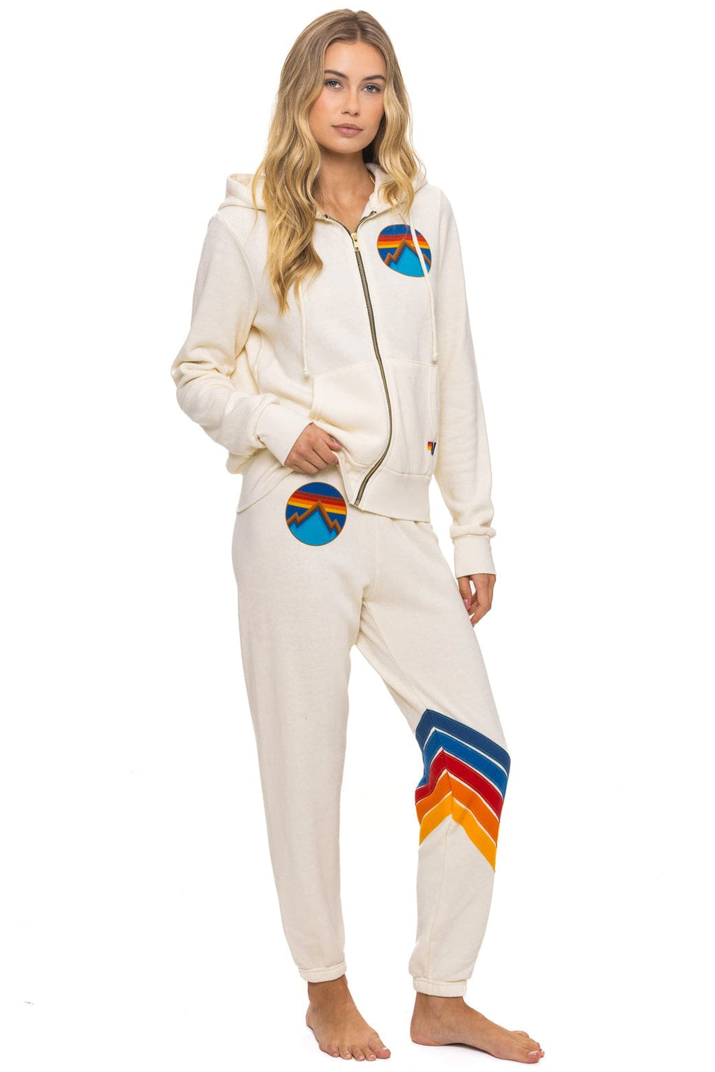 Classic ALL SEASONS CIRCLE ZIP HOODIE - VINTAGE WHITE