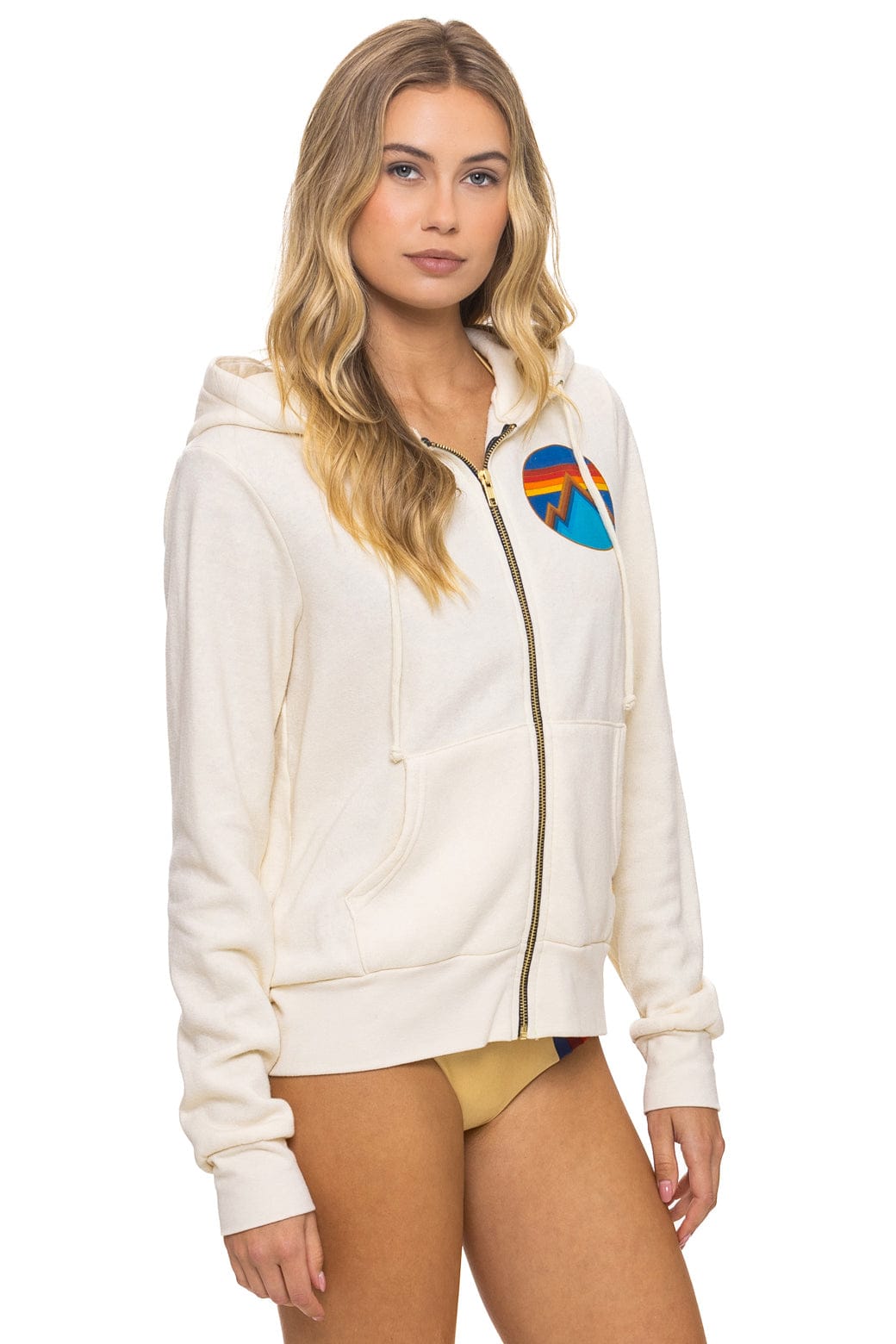 Classic ALL SEASONS CIRCLE ZIP HOODIE - VINTAGE WHITE