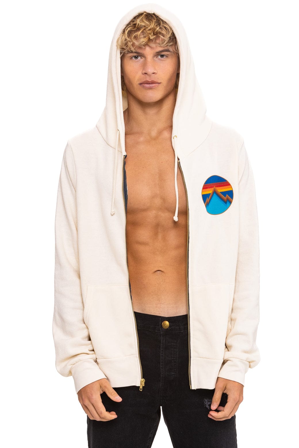 Classic ALL SEASONS CIRCLE ZIP HOODIE - VINTAGE WHITE