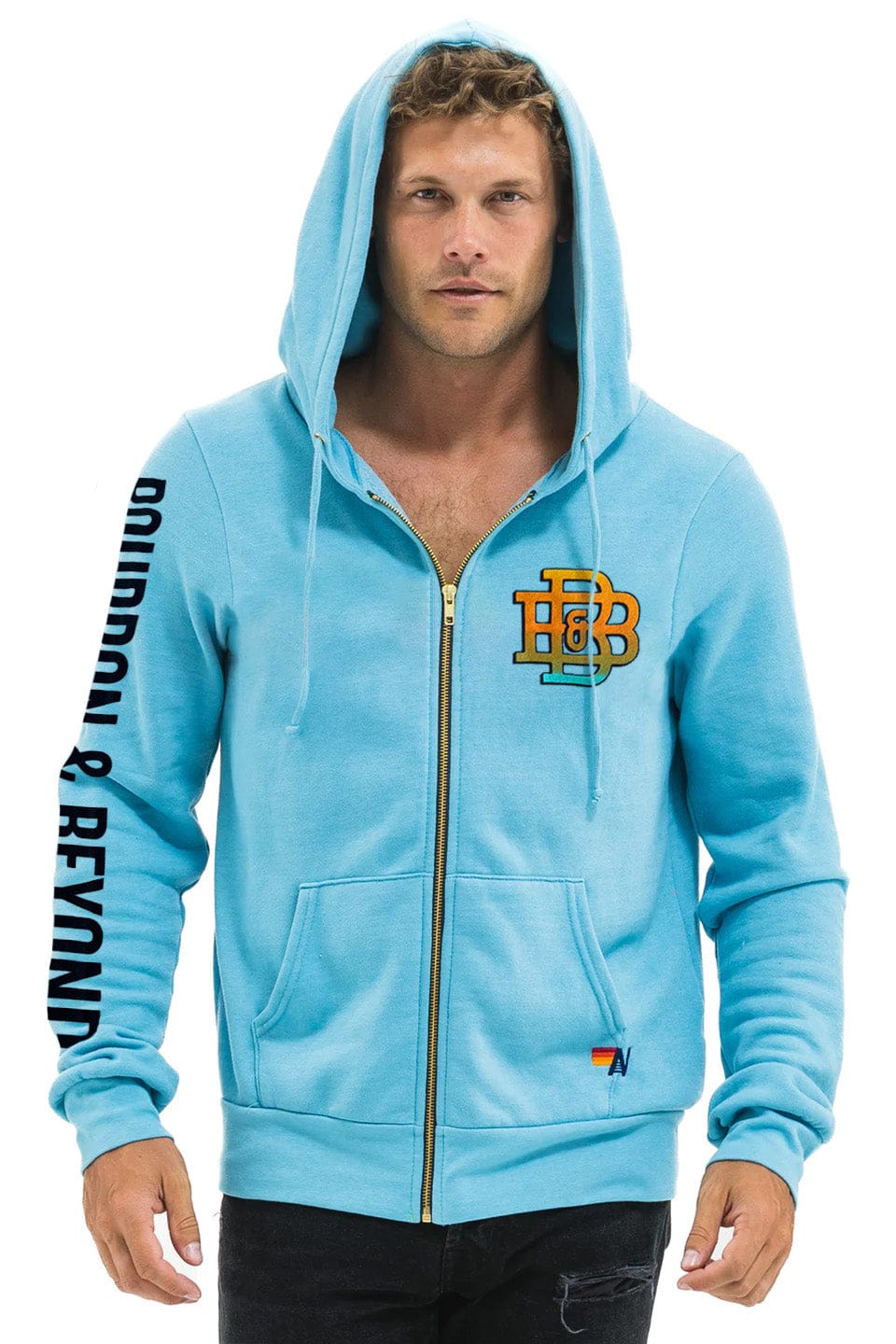 Classic BOURBON AND BEYOND 2025 ZIP HOODIE RELAXED - AQUA