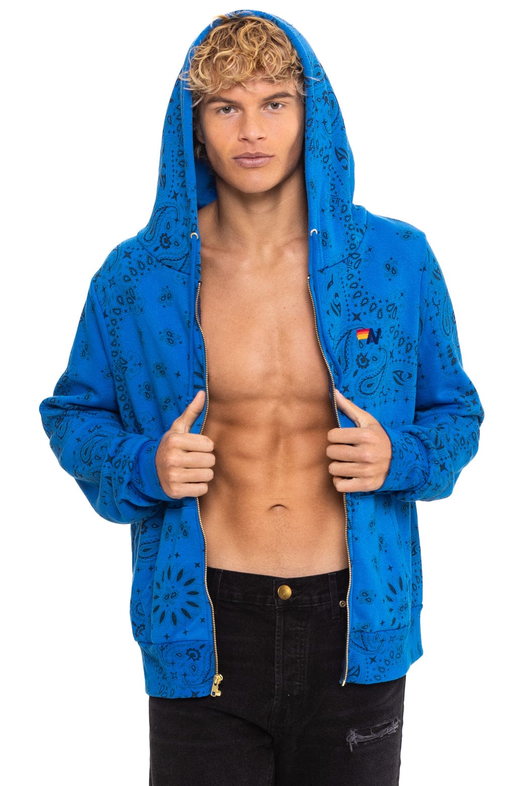 Classic BANDANA ZIP HOODIE - ADVENTURE BLUE