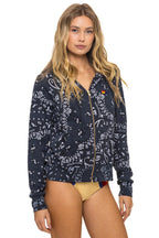Classic BANDANA ZIP HOODIE - CHARCOAL