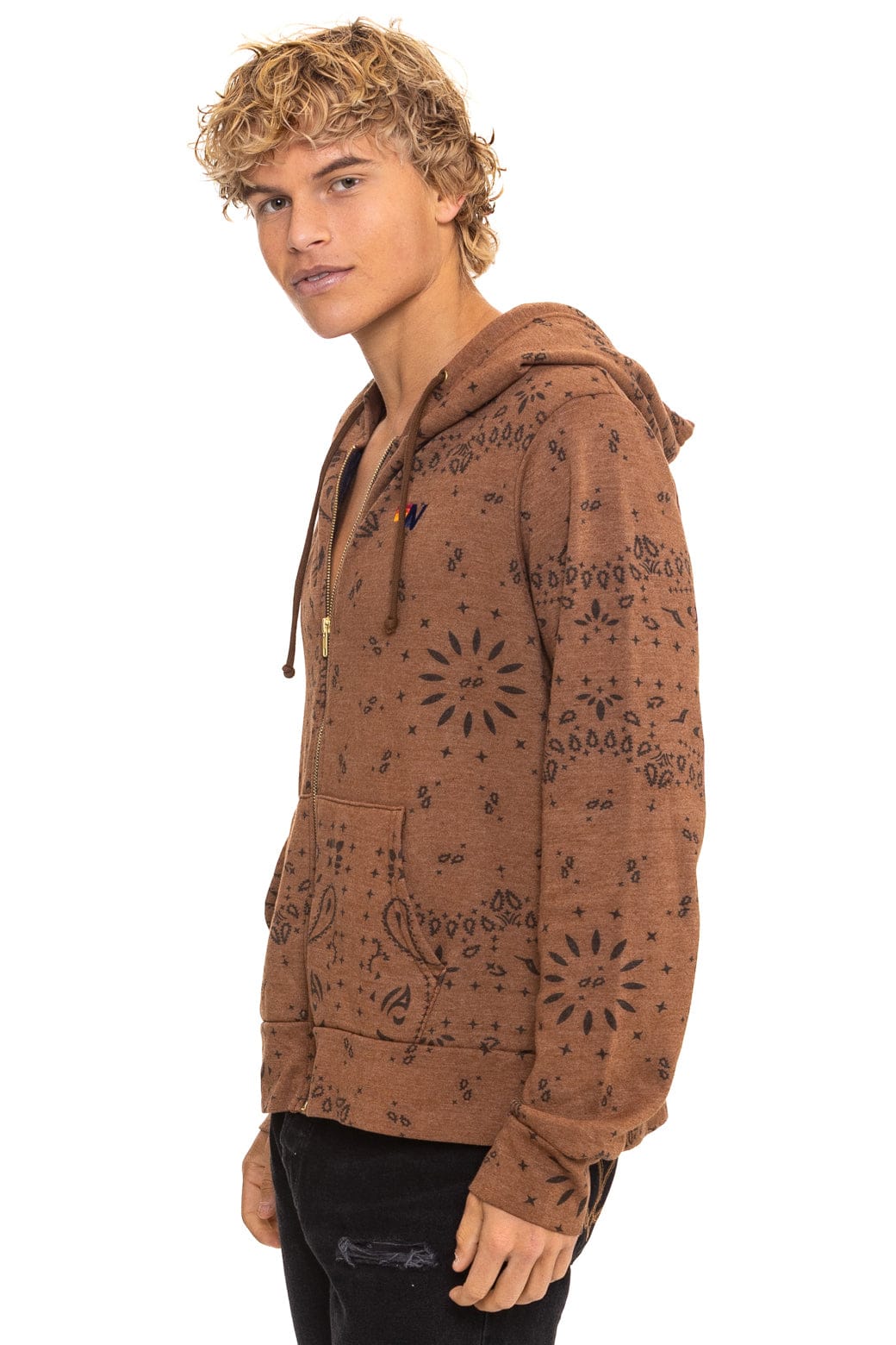 Classic BANDANA ZIP HOODIE - CINNAMON