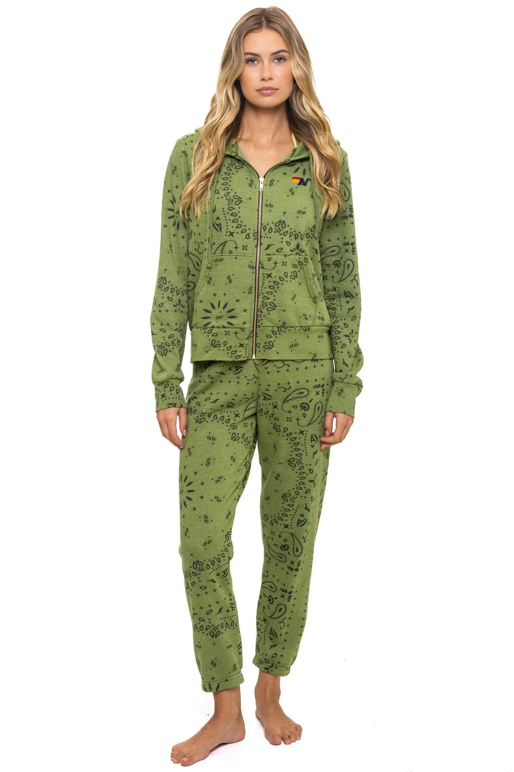 Classic BANDANA ZIP HOODIE - JUNGLE GREEN