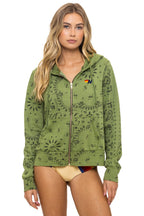 Classic BANDANA ZIP HOODIE - JUNGLE GREEN