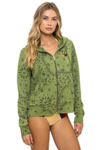 Classic BANDANA ZIP HOODIE - JUNGLE GREEN