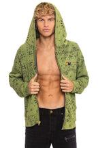 Classic BANDANA ZIP HOODIE - JUNGLE GREEN