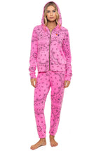 Classic BANDANA ZIP HOODIE - NEON PINK