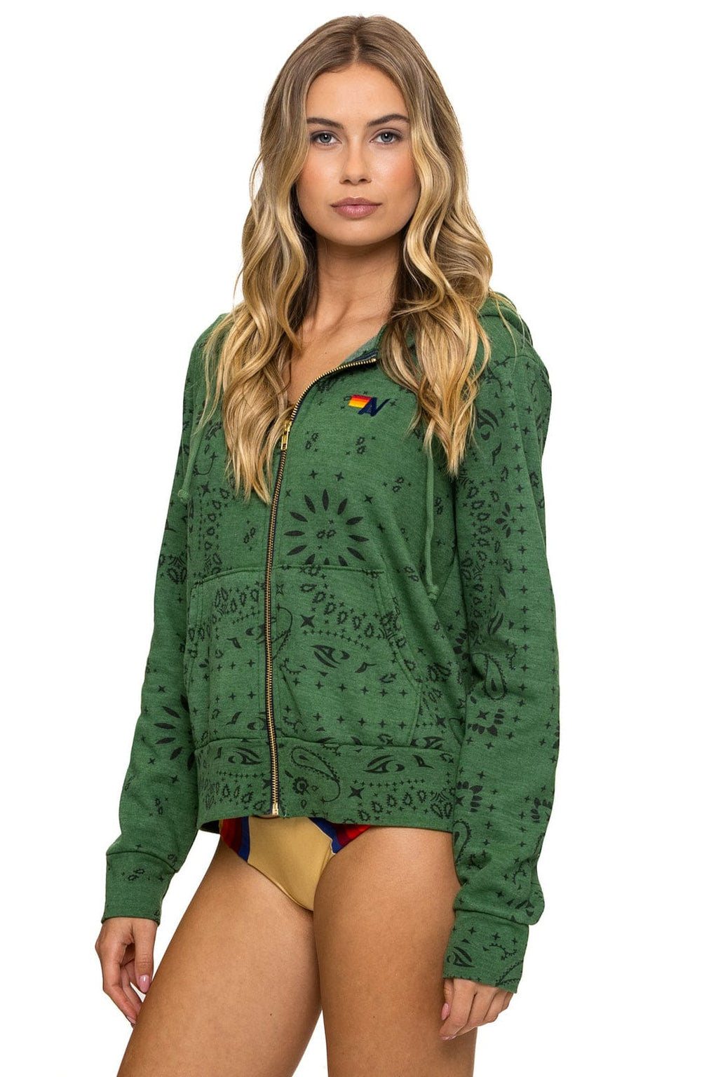 Classic BANDANA ZIP HOODIE - PALM