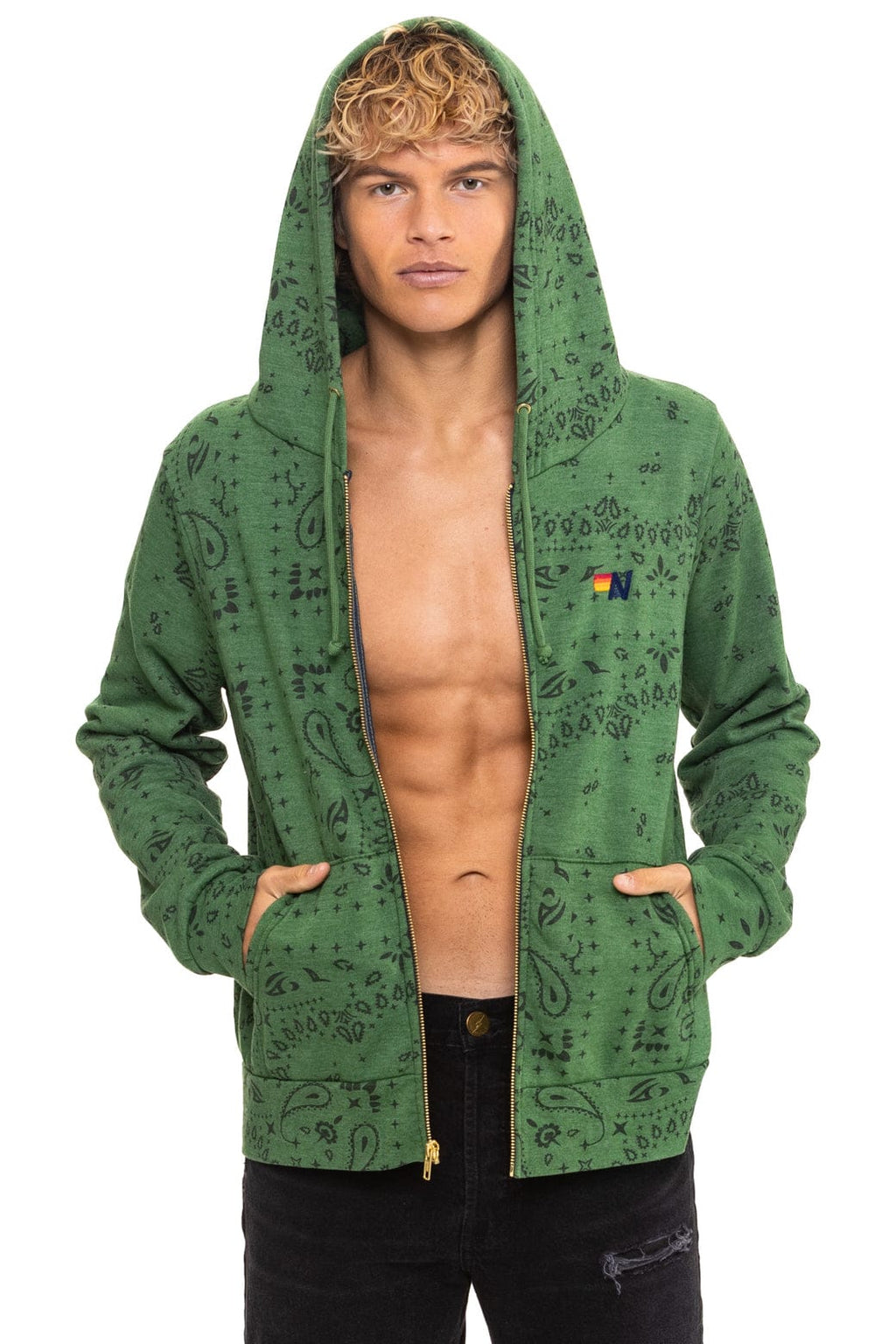 Classic BANDANA ZIP HOODIE - PALM