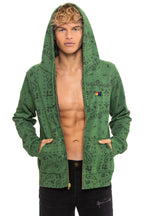 Classic BANDANA ZIP HOODIE - PALM