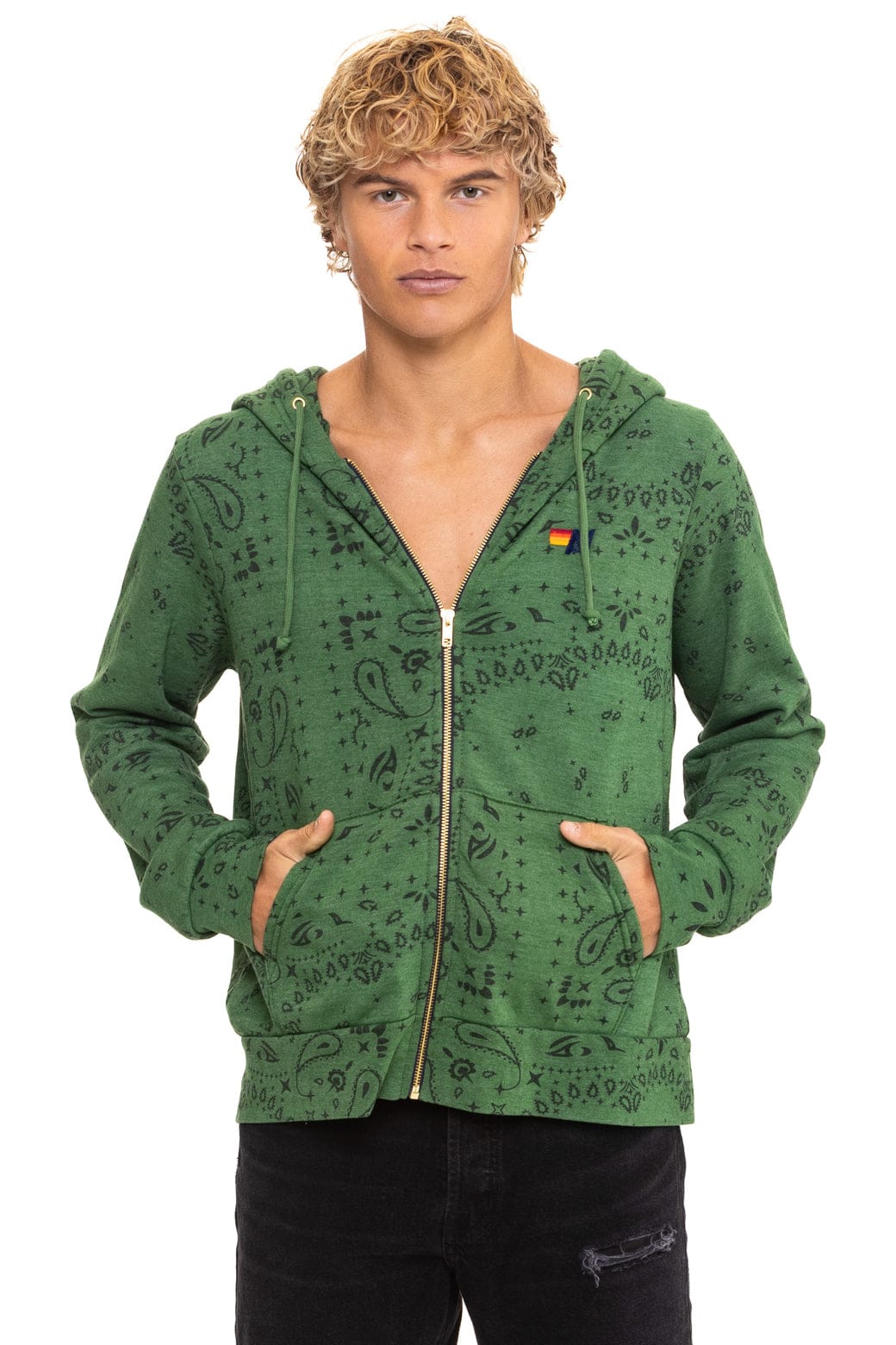 Classic BANDANA ZIP HOODIE - PALM