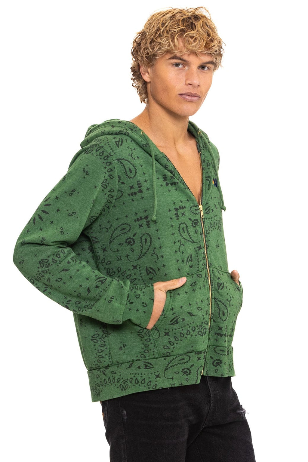 Classic BANDANA ZIP HOODIE - PALM
