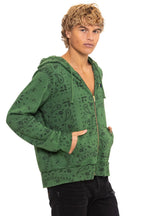 Classic BANDANA ZIP HOODIE - PALM