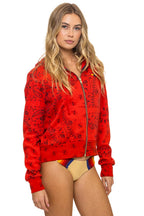 Classic BANDANA ZIP HOODIE - RED